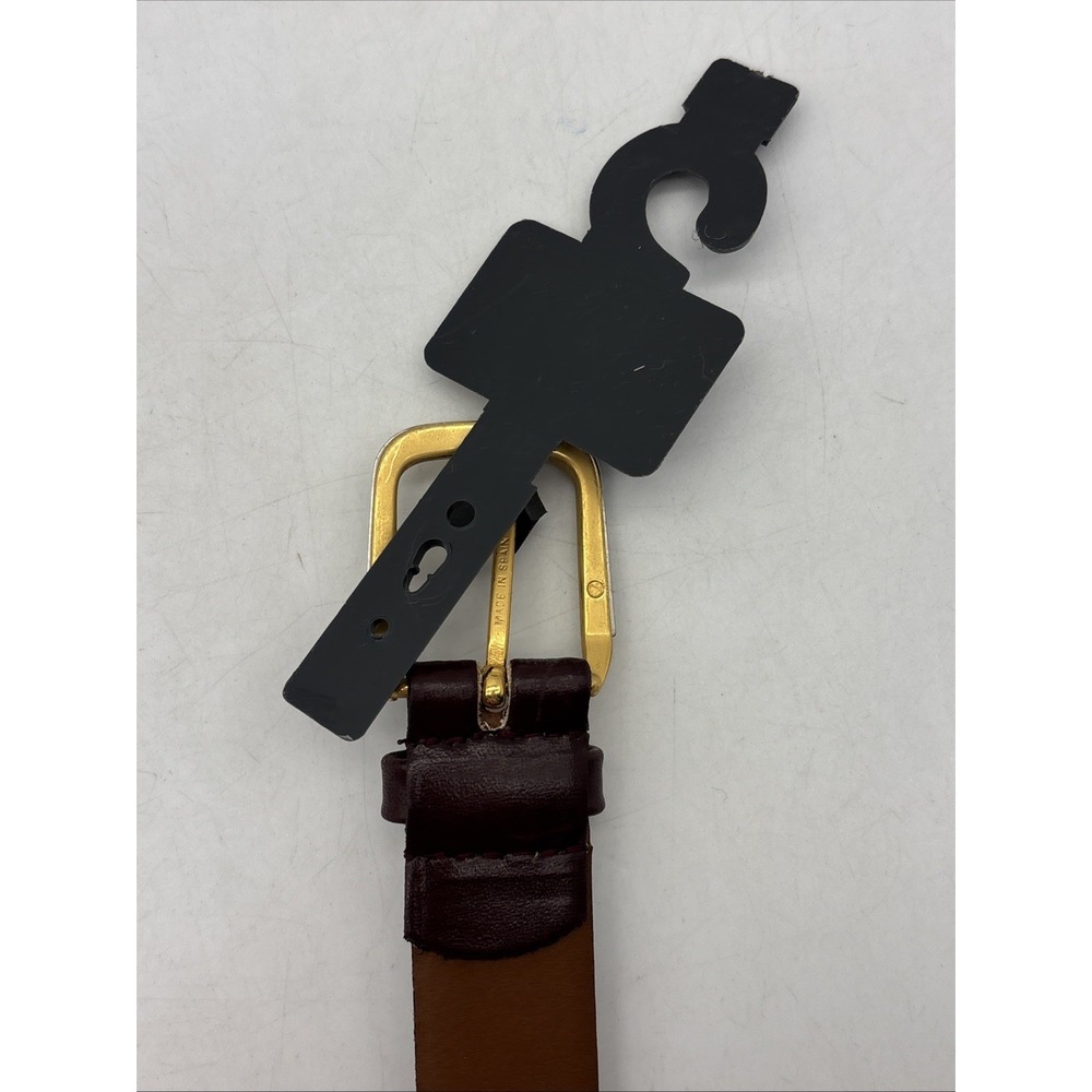 vintage Christian Dior Leather belt 218585 Brown/burgundy Size 34 NWT Mens - Picture 7 of 11